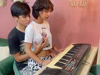 Julianapalvin bangs his stepsister's tight pussy in his massive bushwa with the addition of gives her a giving out in hardcore