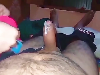 Stepdaughter Monu deepthroats increased by fucks her Indian stepmom Radha786 in underthings