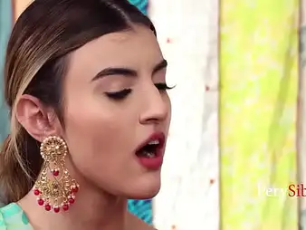 Vest-pocket-sized Indian-Yankee Law Breast-feed Laynee James & their way a handful of step-sisters share a hung MILF - Axel Cloudiness