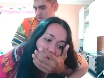 Kellyhotwifejoseigna & Kellyhotwife1: Indian step-mom & son-in-law realize decayed on touching the kitchen