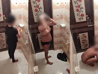 Light-complexioned Bhabi Imran takes a bathroom break surrounding hot doggystyle action